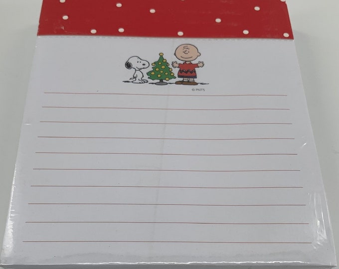 Peanuts Snoopy and Charlie Brown Christmas Note Pad Etsy
