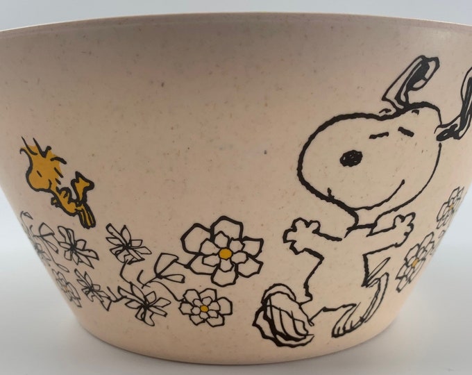 Peanuts Snoopy Spring Dance Bamboo Salad Bowl Etsy