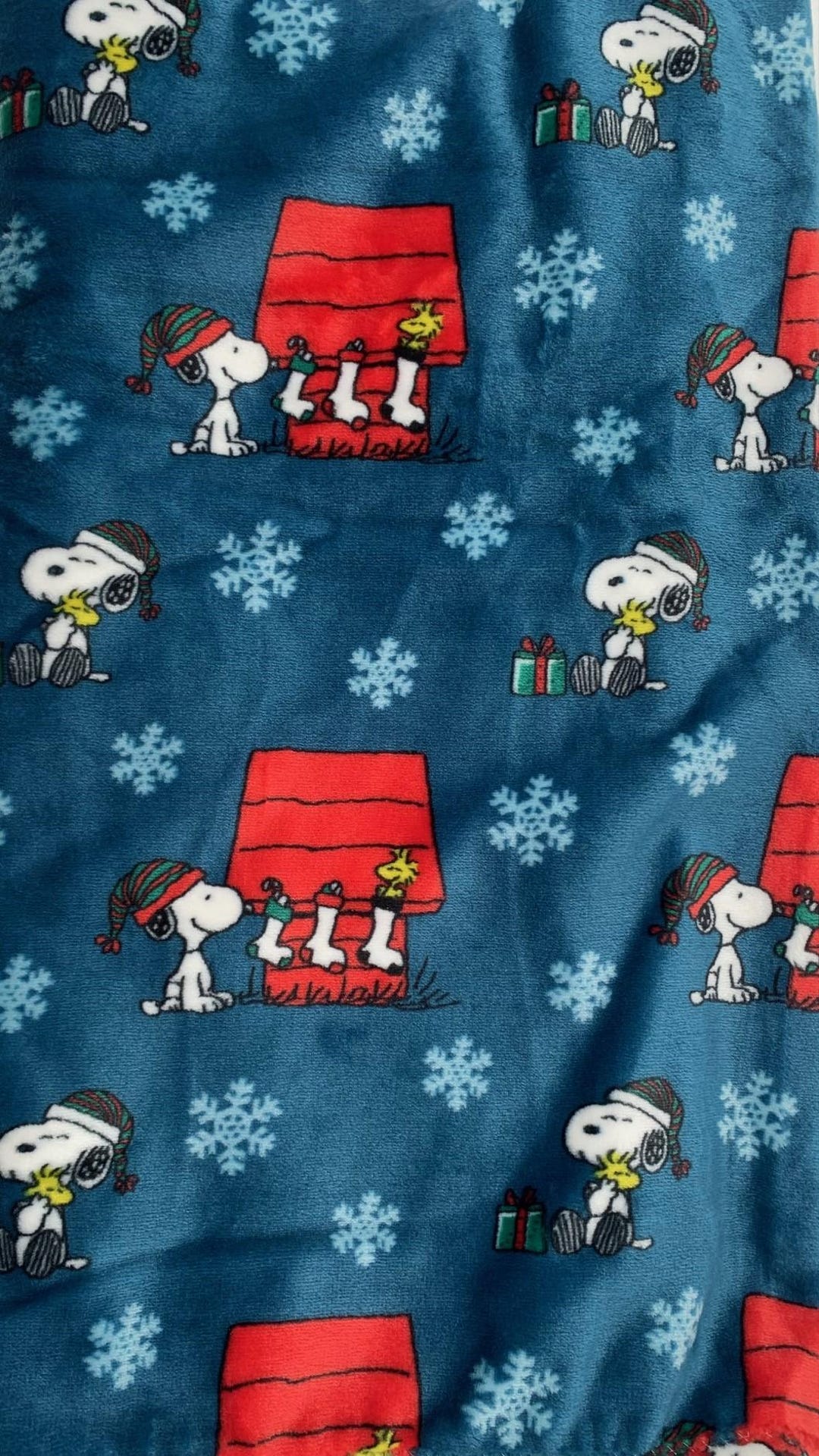 Peanuts Snoopy Christmas Stockings Plush Throw Etsy