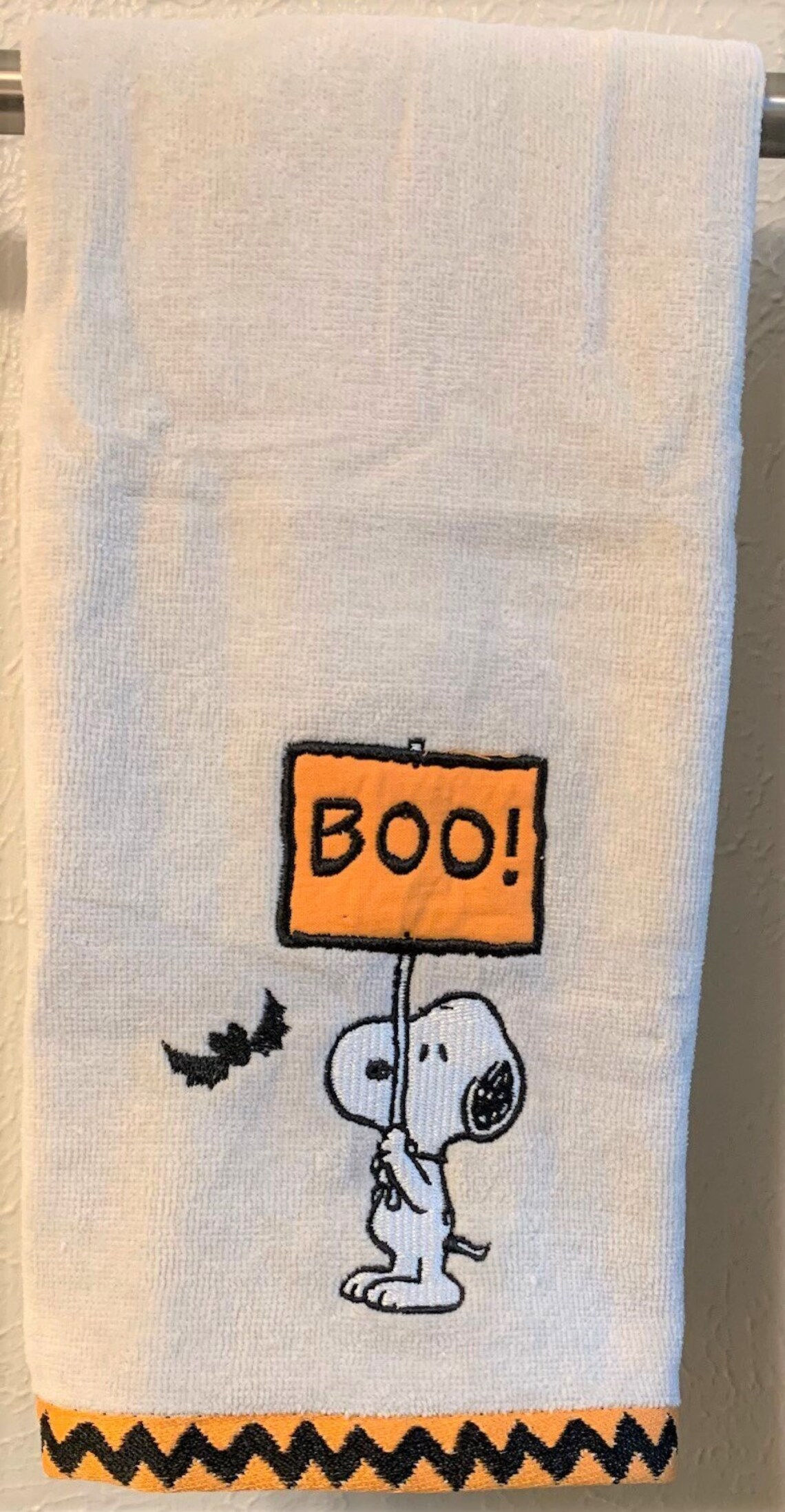 Peanuts Snoopy Boo Embroidered Hand Towel - Etsy