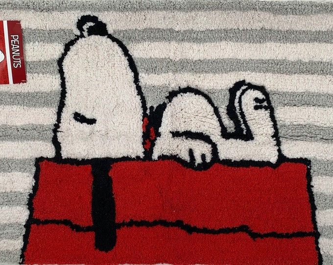 Peanuts Snoopy Doghouse Bath Rug Etsy