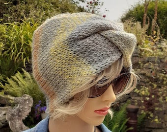 Vintage Style, Retro Look, Knitted Hat, Land Girl, WW2 Forties, Pin Up Girl, Head Wrap, Turban Hat, Scarf Style Hat, Hats for Women