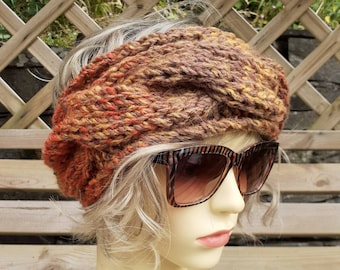 Wide Headband, Chunky Cable Knit, Ombre Yarn, Women Head Wraps, Winter Accessories, Ladies Headbands, Hippy Headband, Boho Head Band