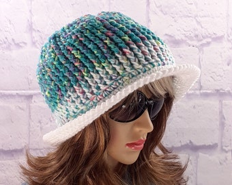 Brimmed Hat, Cloche Summer Hat, Panama Hat Women, Crochet Bucket Hat, Hats for Women, UK Handmade Hat, Gift ideas for her