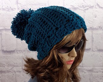 womens oversized bobble hat