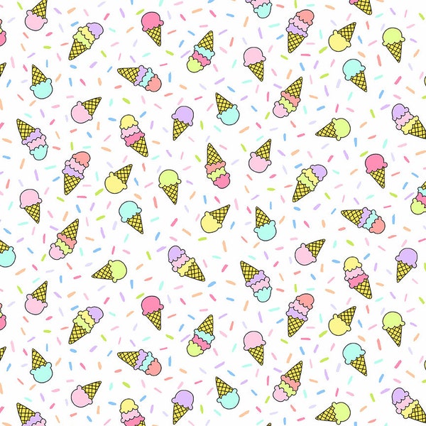 Ice Cream Fabric - Etsy