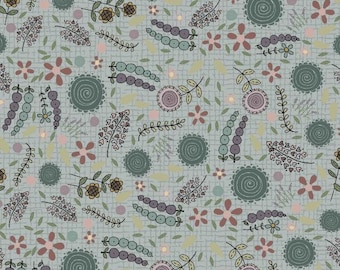 LYNETTE ANDERSON - Swan Cottage - Blumen - Mauerblumen - Tiefes Wasser 80450 - 102 100% Baumwolle Patchwork Quilt Stoff pro halben Meter (0,5 m)