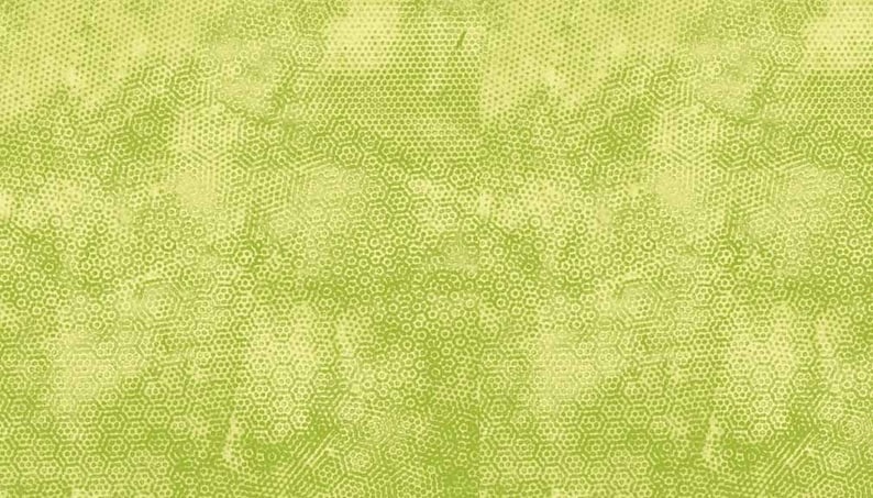 Makower Andover - DIMPLES - Honeycomb-tonal blender (Begränsat antal färger kvar) 100 % bomullstyg för lapptäcke per halvmeter (0,5 m) LG Lime