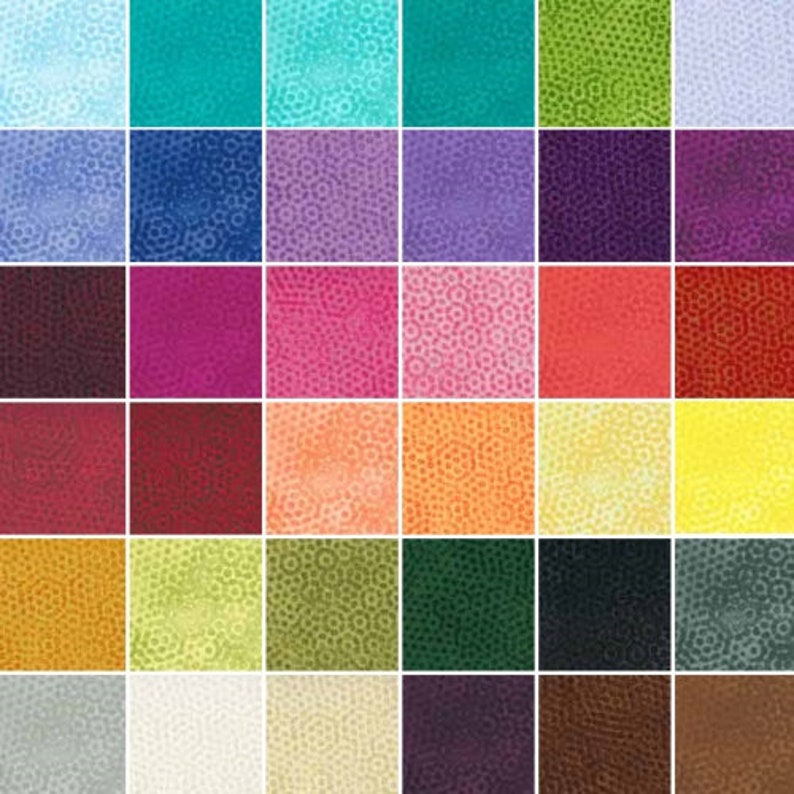 Makower Andover - DIMPLES - Honeycomb-tonal blender (Begränsat antal färger kvar) 100 % bomullstyg för lapptäcke per halvmeter (0,5 m) bild 1