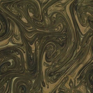 Peut inclure: Motif marbré abstrait dans des tons de brun et de vert. Le motif ressemble à du liquide ou de la peinture tourbillonnante.