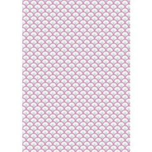 LIBERTY- The Deco Dance Collection - Deco Sprig - Pink LF04775916A 100% Cotton Patchwork Quilting Fabric  per half metre (0.5m)