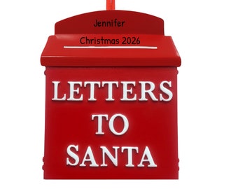 Personalized Letters To Santa Mailbox Christmas Ornament, Christmas Gift, Christmas Decor, Christmas Mailbox, Christmas Tree Decor,Xmas Gift