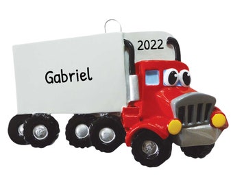 Ornamento per camion personalizzato - Ornamento per camionista, Ornamento per 4 ruote, Regali per semi-camionisti - Occhi per camion - Personalizzazione gratuita con confezione regalo