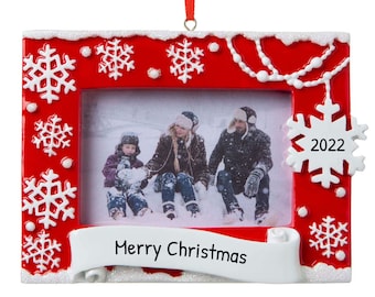2022 Christmas Frame Ornament Hallmark Photo Frame Ornament | Etsy