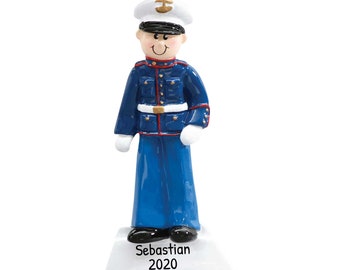 Gepersonaliseerde USMC-ornamenten, pensioencadeaus voor hem, autohanger van het Marine Corps - cadeau voor een marinier - Amerikaanse huisdecoratie ~ kantoorcadeau voor de marinier