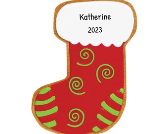 Personalized Christmas Stocking Ornament - Stocking Socks Christmas, Stockings Decor - Stocking Cookie - Free Customization With Gift Box
