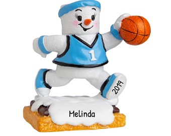 Personalized Basketball Ornament - Basketball Decor, Basketball Keepsake, Sports Ornaments - Free Customization