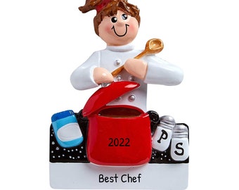 Personalized Chef Ornament - Baker Ornament, Cooking Ornaments, Food Ornaments - Dutch Oven - Free Customization