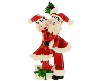 Adorno navideño para pareja, regalo navideño para pareja, regalo de Navidad, adorno para la primera Navidad, regalo navideño, adorno navideño de compromiso