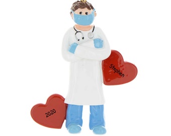 Adorno médico personalizado - Adornos médicos, Adornos de enfermera, Profesión médica - PPE Doctor - Personalización gratuita