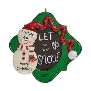 Personalized Snowman Christmas Ornaments, Let It Snow Christmas Ornament, Christmas Gift For Kid, 2023 Xmas Ornament, Merry Christmas Gift
