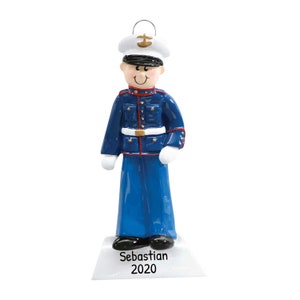 Personalisierte USMC Ornamente für Weihnachtsbaum - Marine Corps Ornament - Marine Man - Kostenlose Anpassung