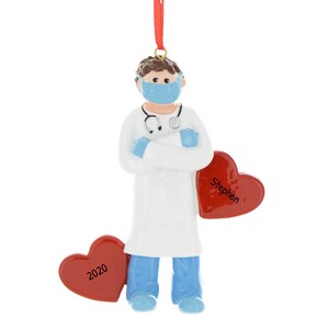 Personalized Medical Ornament - Doctor Ornaments, Nurse Ornaments, Medical Profession - PPE Doctor - Free Customization
