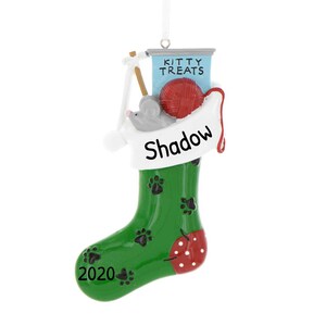 Personalized Pet Ornaments 2023 - Kitten Ornament Cat Christmas Stocking Ornament Cat Ornaments - Free Customization
