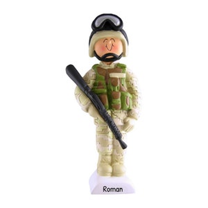 Military Soldier Ornament, Personalized Army Ornament, Christmas Ornaments 2024, Army Gifts, Veterans Ornaments, Deployment Ornaments,Custom