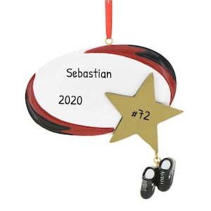 Personalized Rugby Ornaments - Sports Ornaments for Christmas Tree, Rugby Coach Ornament, Rugby Gifts - Rugby Star - Free Customization