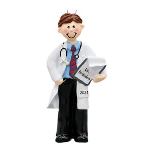 Personalized Medical Ornament - Doctor Ornaments, Nurse Ornaments, Medical Profession - Male Doctor - Free Customization