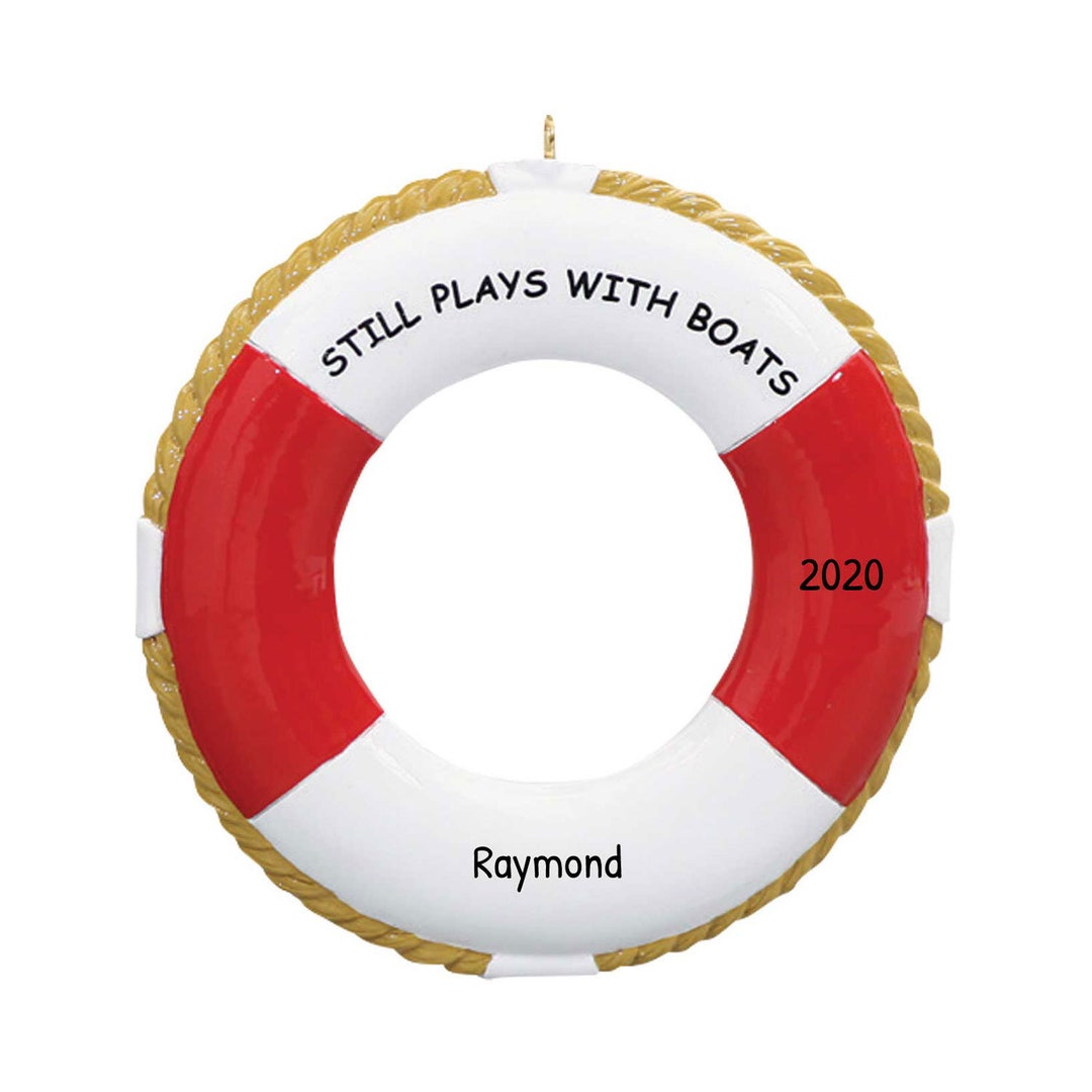 Life Preserver Ornament, Personalized Ornament, Boat Small Gift, Marine