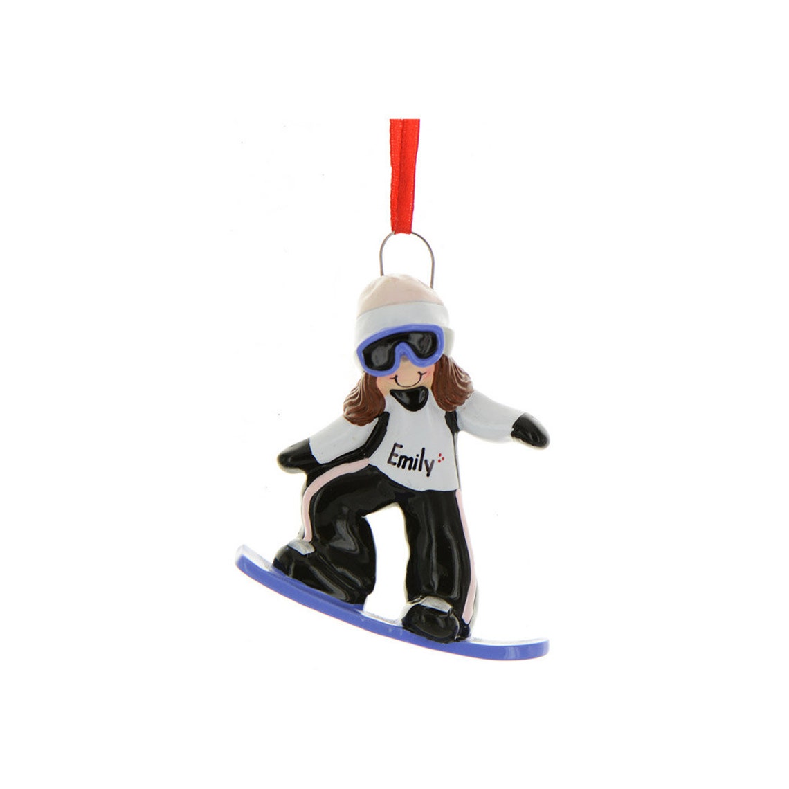 Personalized Snowboard Girl Ornament Snowboarding Christmas Etsy