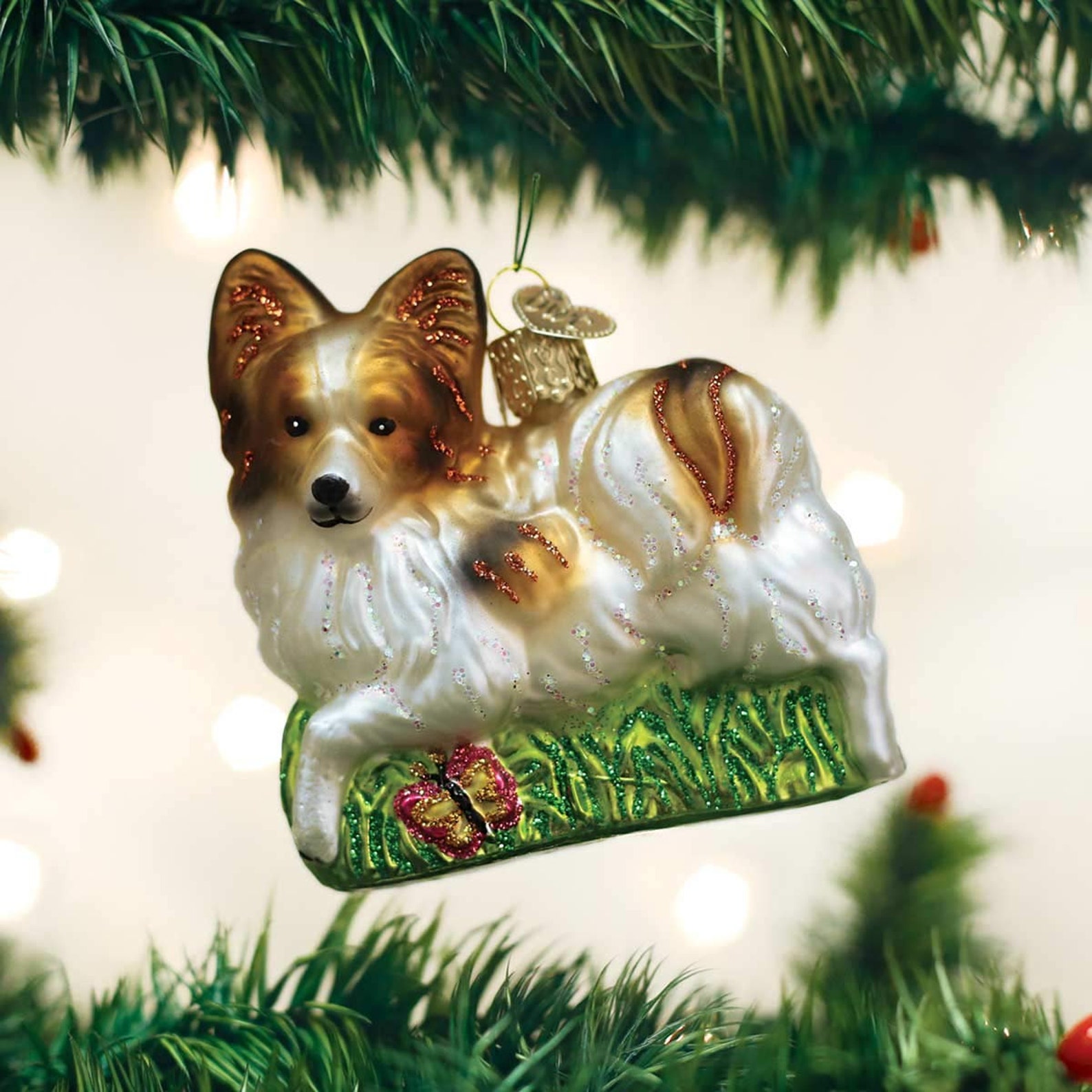Personalized Papillon Ornament Dog Christmas Ornament Custom Etsy