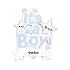 Personalized Baby Expecting Ornament 2023 - It's a Boy Ornament 2023 Pregnancy Ornament for New Parents - Free Customization with Gift Box