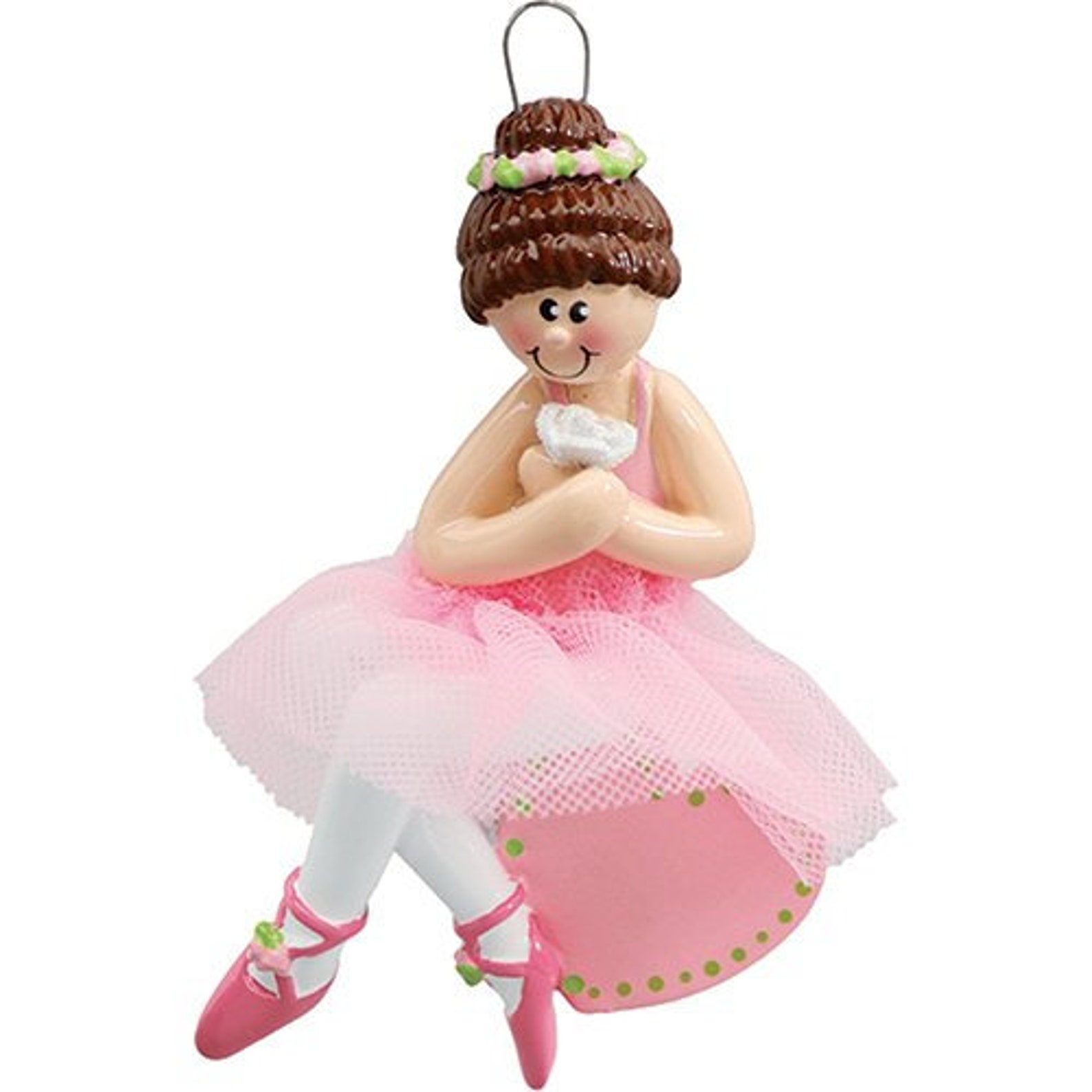 personalized christmas ornaments 2018 ballerina pink ballet dress shoe dance dancer ballerina sports active holiday - free custo