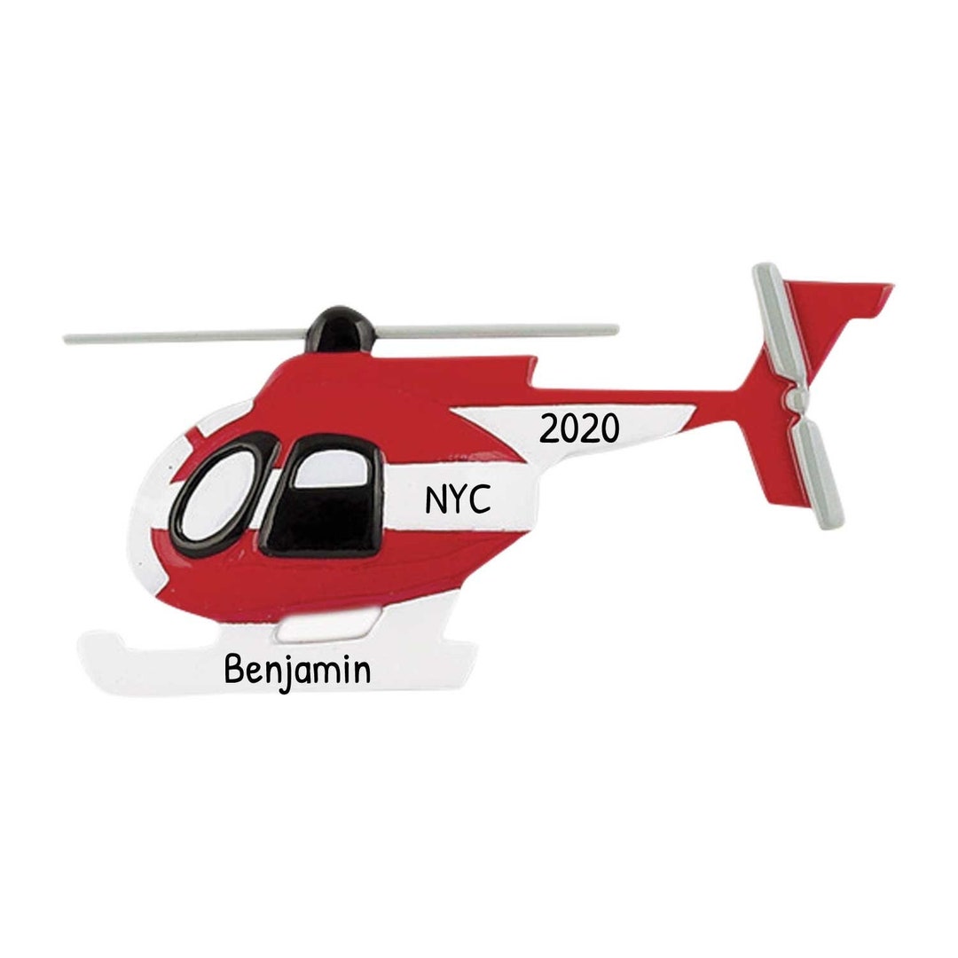 Helicopter Ornament, Custom Ornament, Personalized Ornaments, Christmas