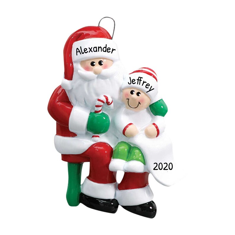 Kid Gift Christmas Nursery 4x3.25 Personalized Santa Ornament Custom Santa Clause Ornament Santa Christmas Ornament Santa Tree Decor