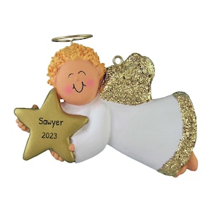 Personalisierte Engel Ornamente für Weihnachtsbaum - Schutzengel Geschenke, Engel wacht über Dich - Kostenlose Anpassung