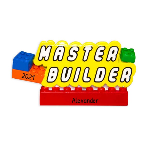 Personalized Christmas Ornament Building Block Master Builder