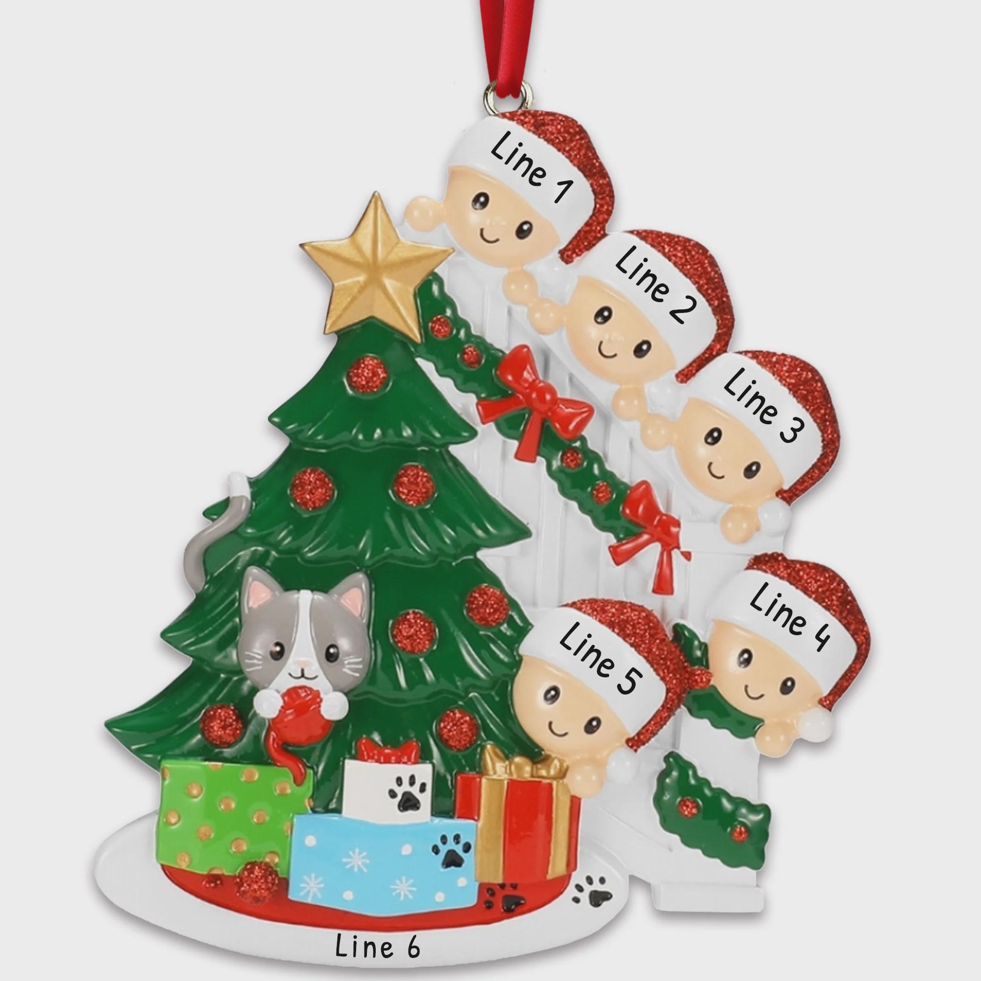 クリスマス 5人家族用オーナメント、5人家族、クリスマスオーナメント 