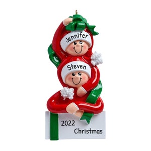 Décoration de Noël personnalisée pour couple, Nester vide, décoration d'arbre de Noël, décoration de Noël pour couple, premier Noël