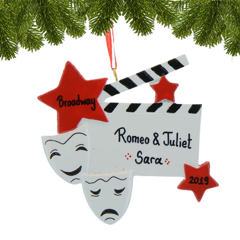 Personalized Theater Ornament Acting Christmas Ornament Etsy