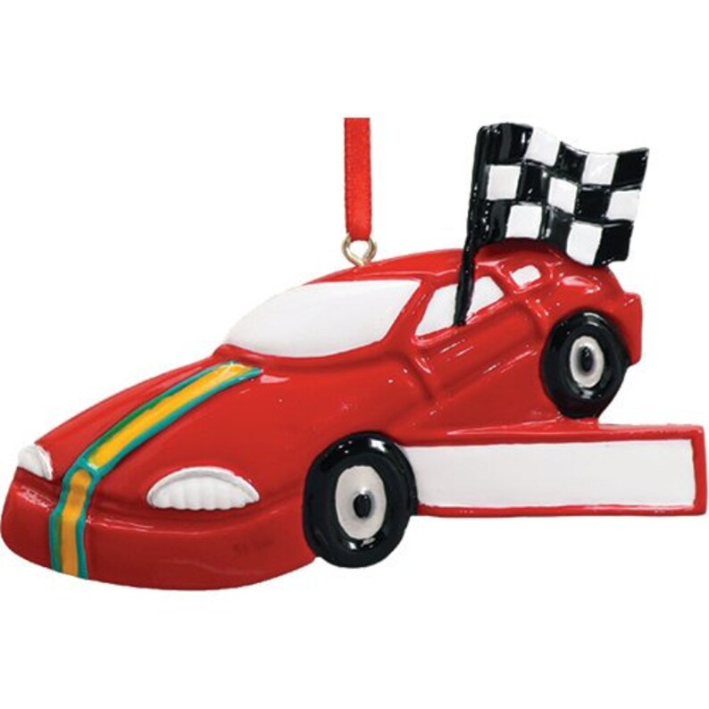 Personalized Race Car Ornament Racing Christmas Ornament Etsy