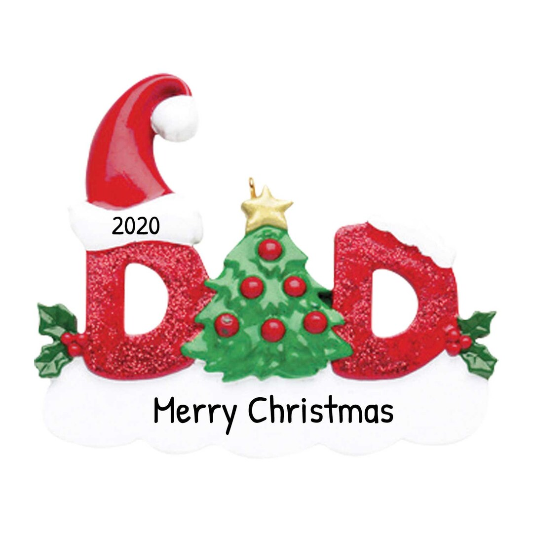 Personalized Best Dad Ornament Daddy Ornament, Dad Gifts, Papa Ornament
