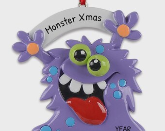 Purple Monster Ornament, Christmas Gift, Funny Ornament, Whimsical Ornament, Christmas Ornament, Cute Monster Gift, Christmas Home Decor