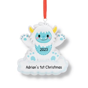 1st Christmas Baby Ornament, Baby Yeti Ornament, Abominable Snowman Ornament, Baby Sasquatch Ornament, Christmas Stocking Stuffer, Big Foot