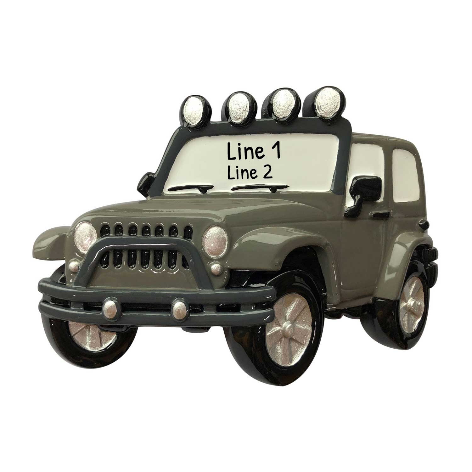 Personalized Jeep Ornament Jeep Christmas Ornament Custom Etsy