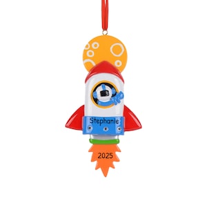Personalized Spaceship Ornament - Space Ornament, NASA Ornament, Planet Ornament, Astronaut Ornament - Free Customization with Gift Box