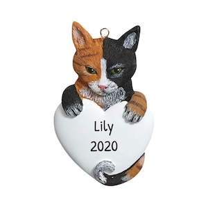 Personalized Pet Ornaments 2023 - Christmas Kitten Ornament Tabby Calico Cat Ornament Cat Ornaments - Free Customization